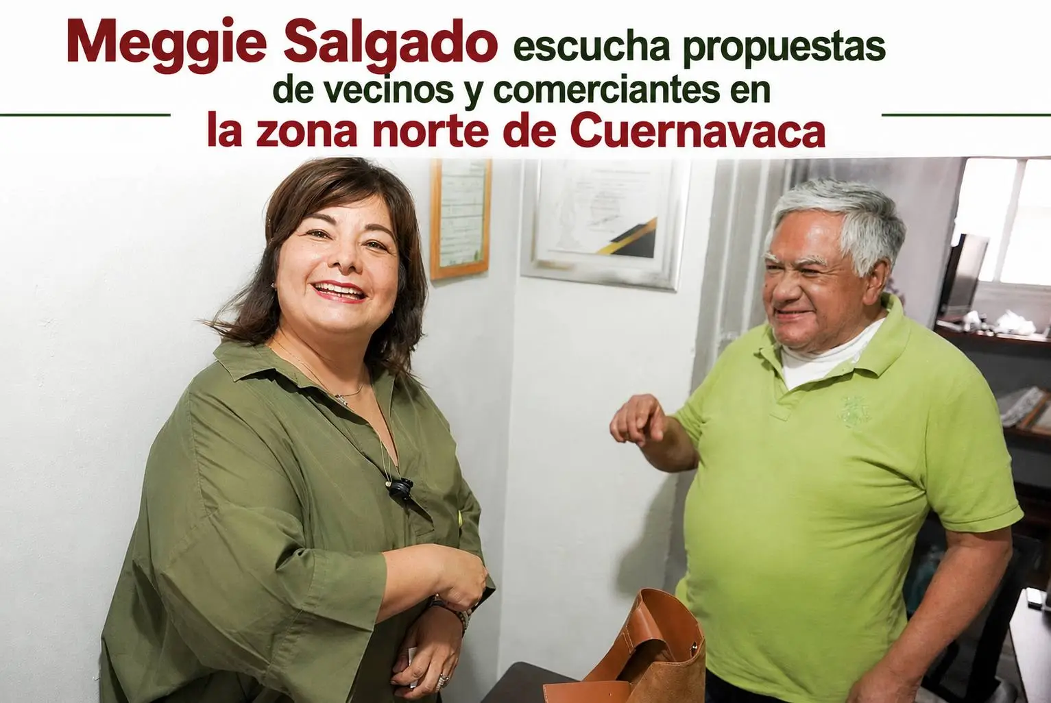 Meggie Salgado escucha propuestas de vecinos y comerciantes en la zona norte de Cuernavaca